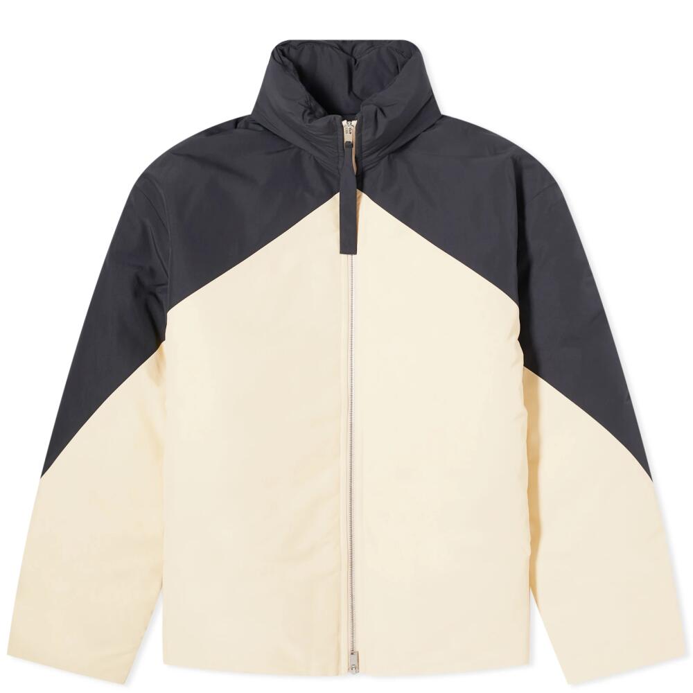 Jil Sander+ Men's Jil Sander Plus Chevron Down Jacket in Pale Peach/Black Cover