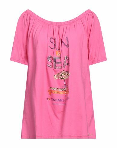 Ean 13 Woman T-shirt Fuchsia Cotton, Elastane Cover