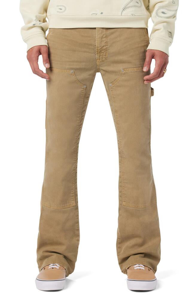 Hudson Jeans Walker Kick Flare Carpenter Jeans in Distress Khaki Cover