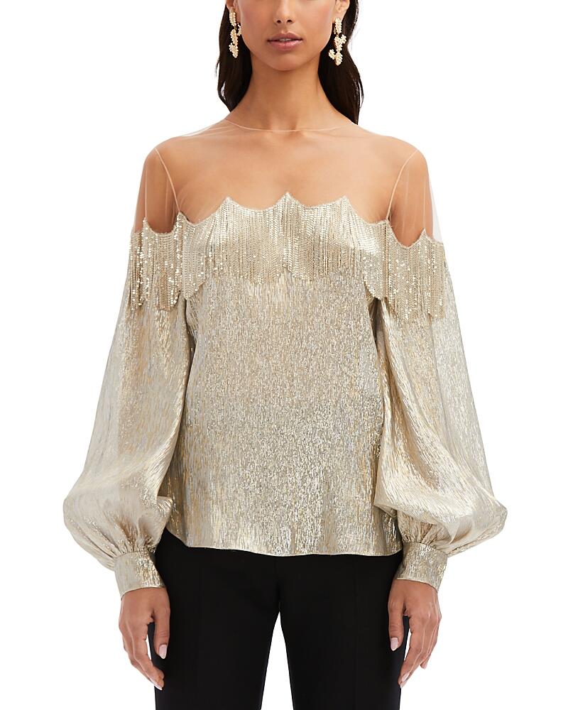 Oscar de la Renta Chain Fringe Blouse Cover