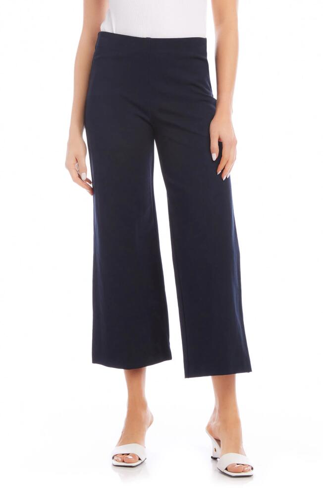 FIFTEEN TWENTY High Waist Crop Wide Leg Pants in Navy Cover