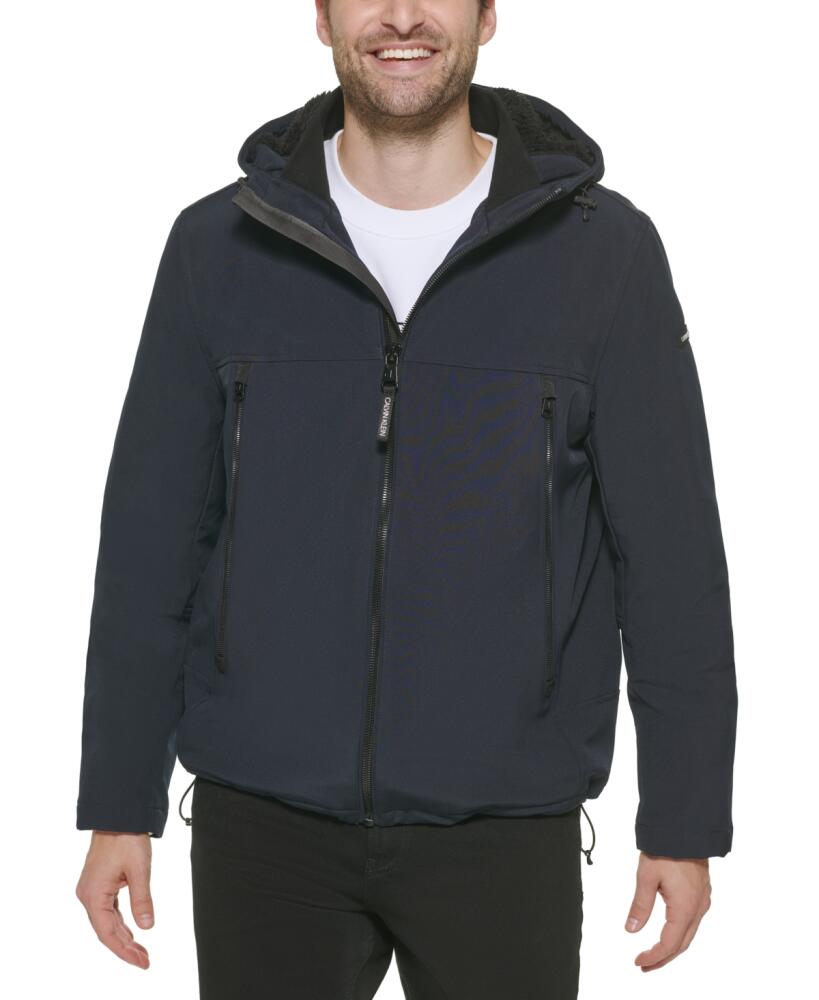 Calvin Klein Men's Sherpa Lined Infinite Stretch Soft Shell Jacket - True Navy Cover