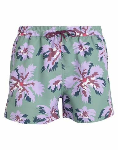 Paul Smith Man Swim trunks Sage green Recycled polyester, Polyester Cover