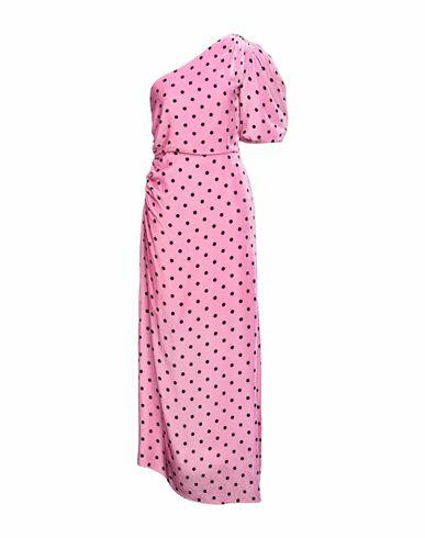 Vivetta Woman Maxi dress Pink Viscose, Silk Cover