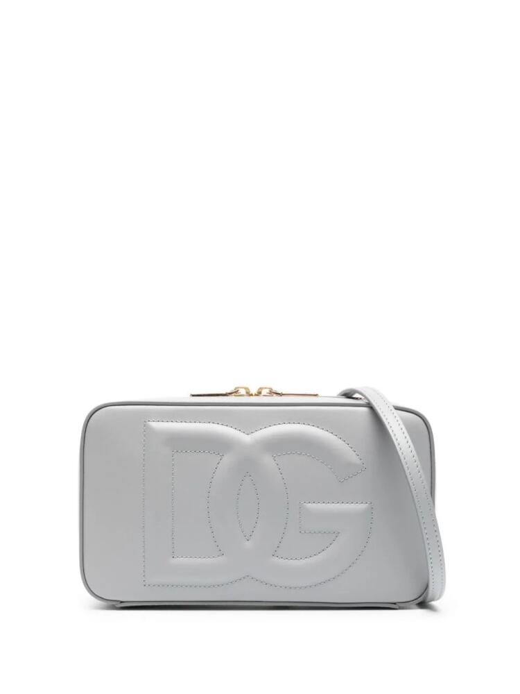 Dolce & Gabbana DG logo-embossed leather crossbody bag - Grey Cover