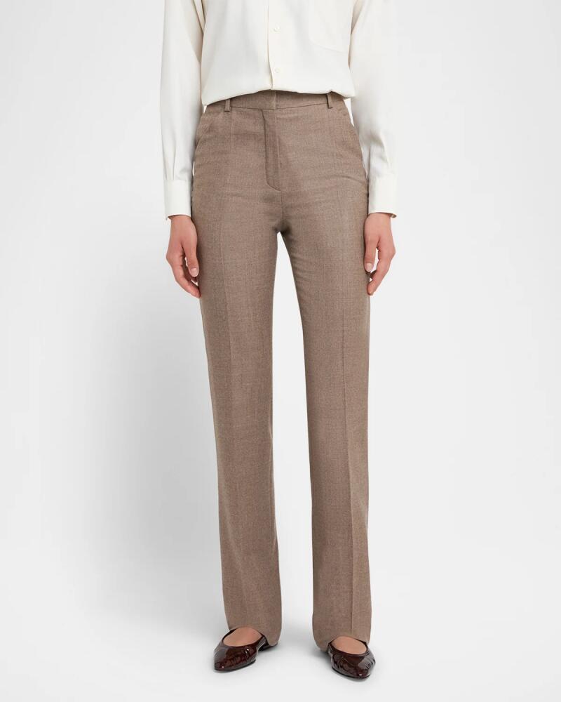 Loro Piana Sawyer Wool Straight-Leg Trousers Cover