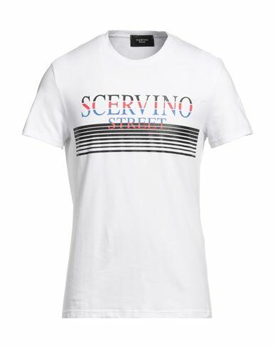 Scervino Man T-shirt White Cotton, Elastane Cover