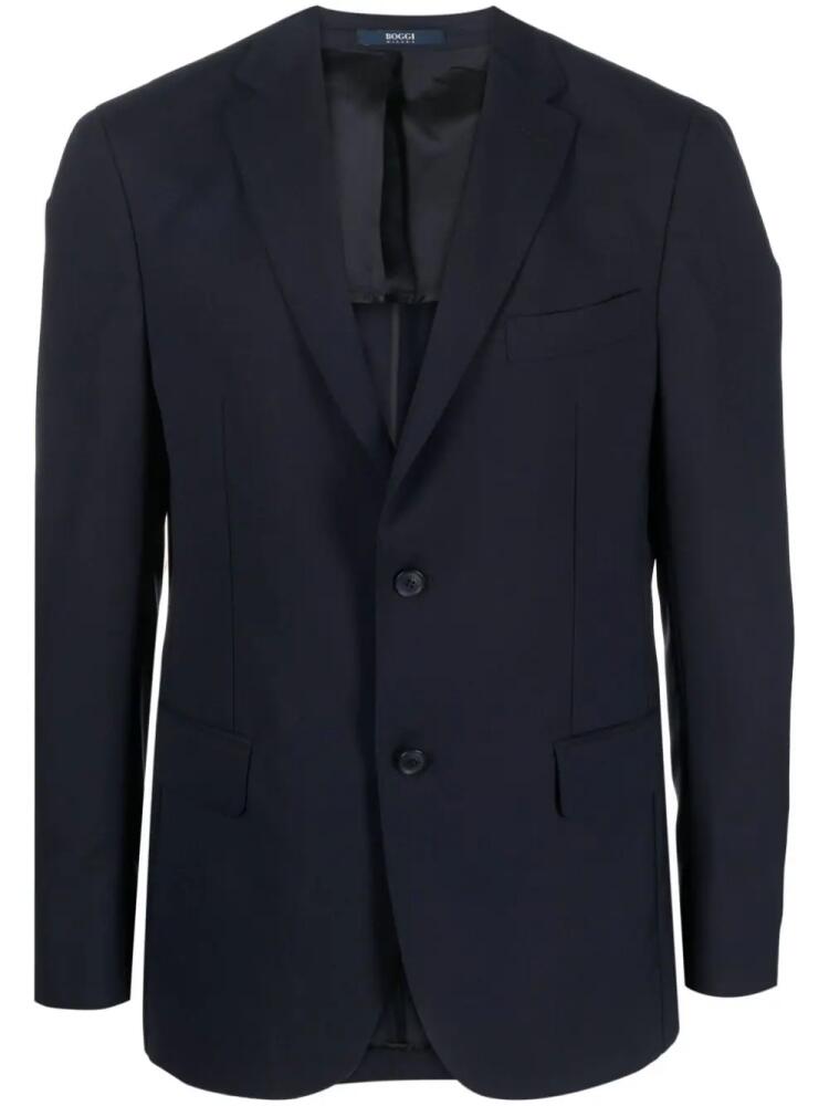 Boggi Milano Travel single-breasted wool blazer - Blue Cover