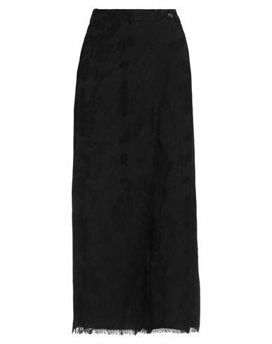 Masnada Woman Pants Black Linen, Viscose Cover