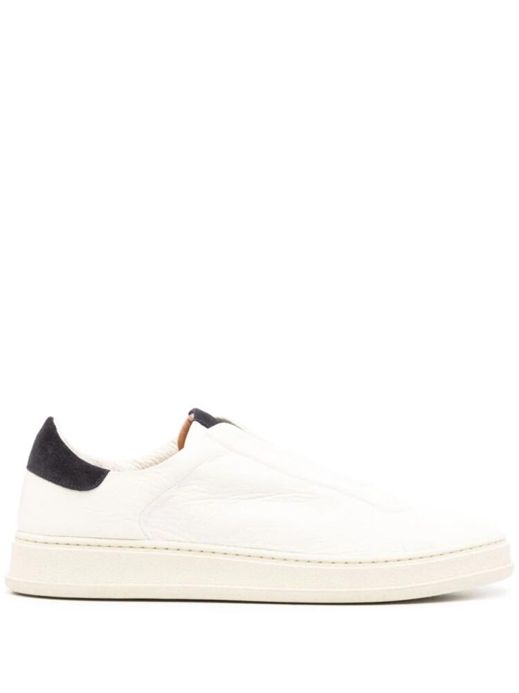 Kiton slip-on leather sneakers - Neutrals Cover