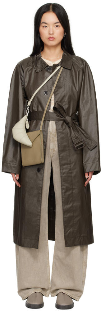 LEMAIRE Brown Belted Rain Coat Cover