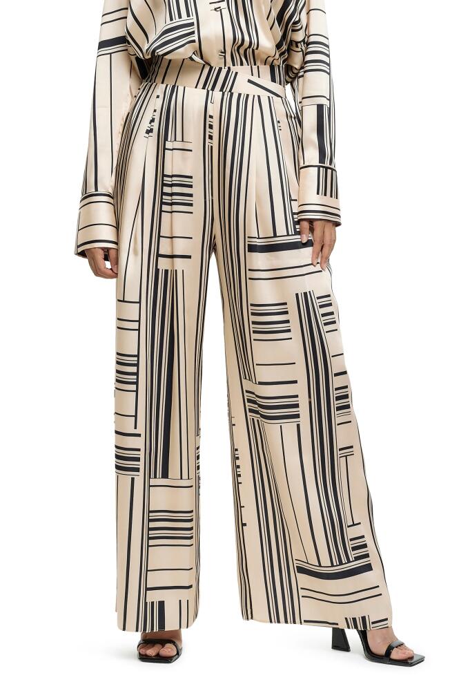 River Island Stripe Palazzo Pants in Cream Cover