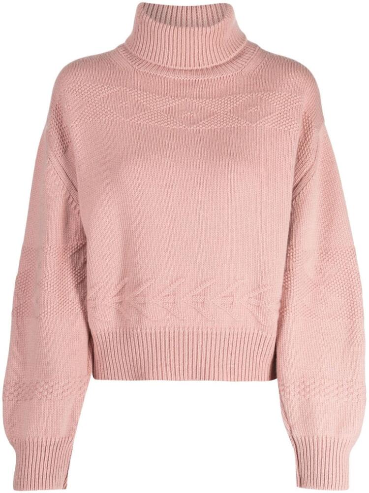 Pringle of Scotland roll-neck cashmere jumper - Pink Cover