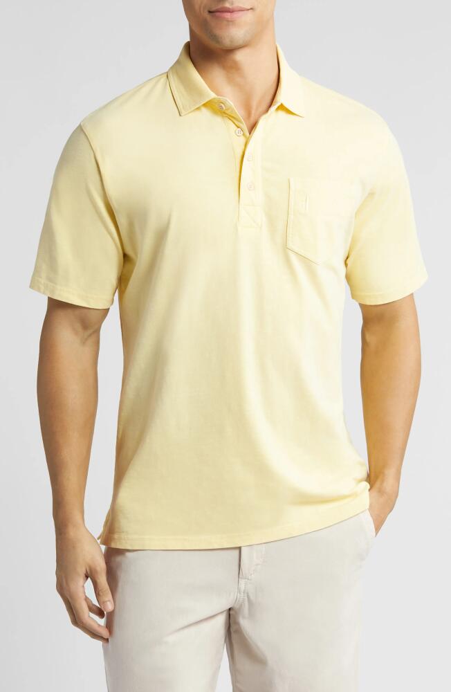 johnnie-O Coastal Wash Original Pocket Polo in Canary Cover