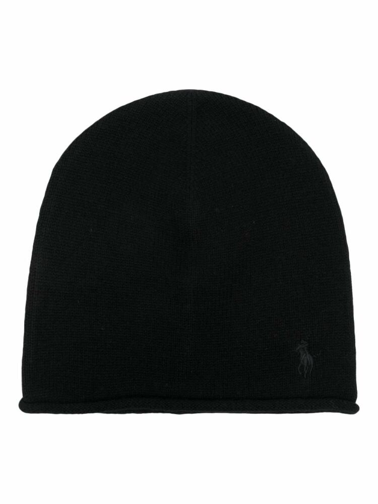 Polo Ralph Lauren Polo Pony embroidered-logo beanie - Black Cover