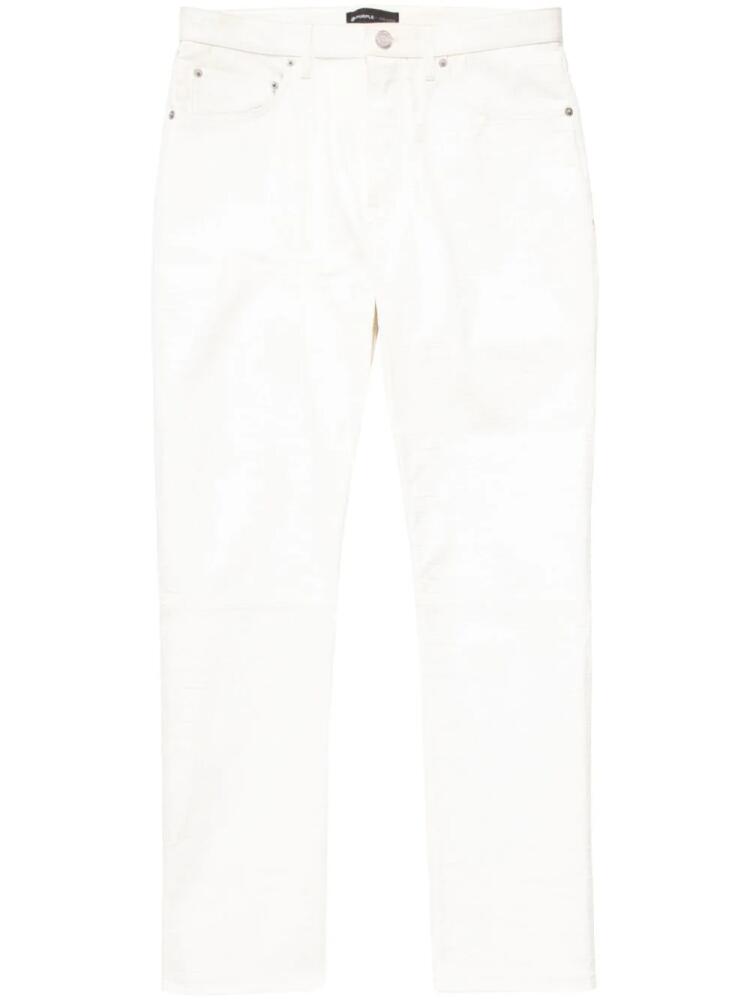 Purple Brand straight-leg leather trousers - White Cover