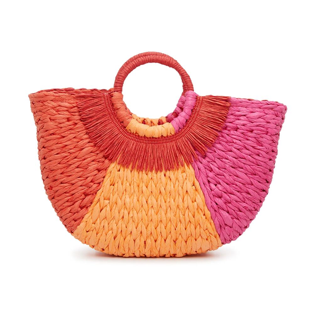 Kelly & Katie Ring Straw Tote | Women's | Bright Pink/Orange/Red Cover