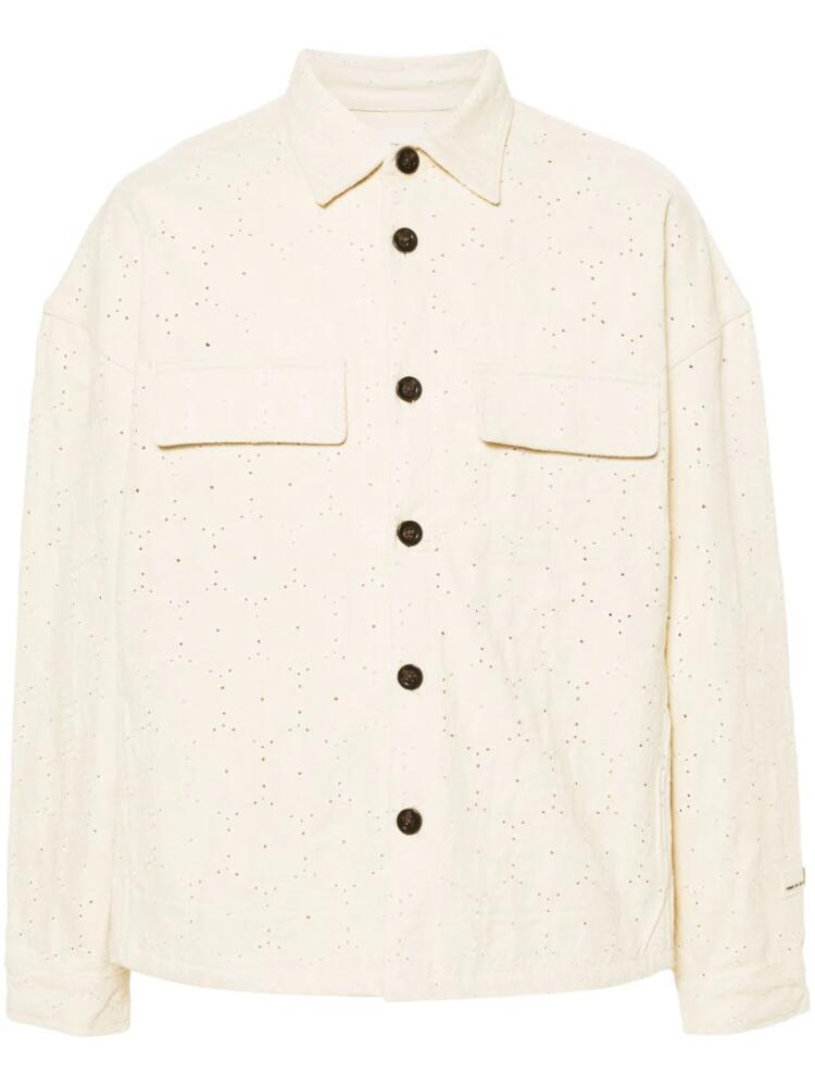 Honor The Gift floral-embroidered cotton shirt - Neutrals Cover