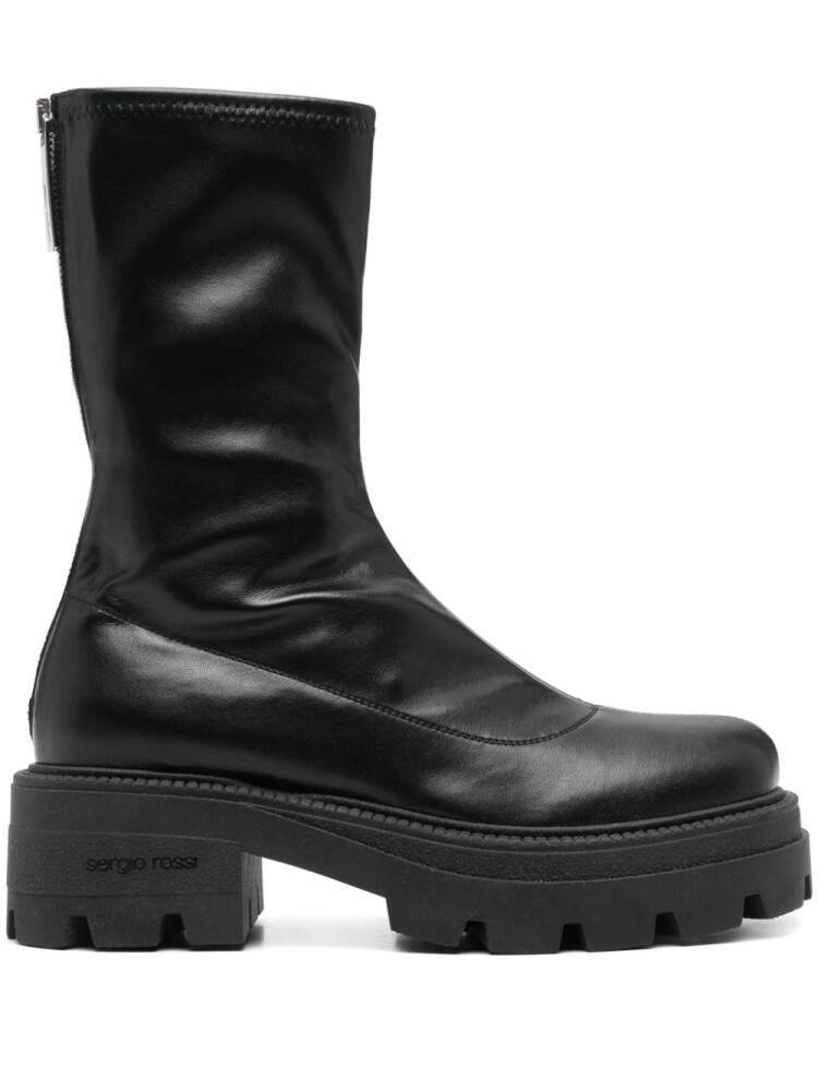 Sergio Rossi 55mm leather boots - Black Cover