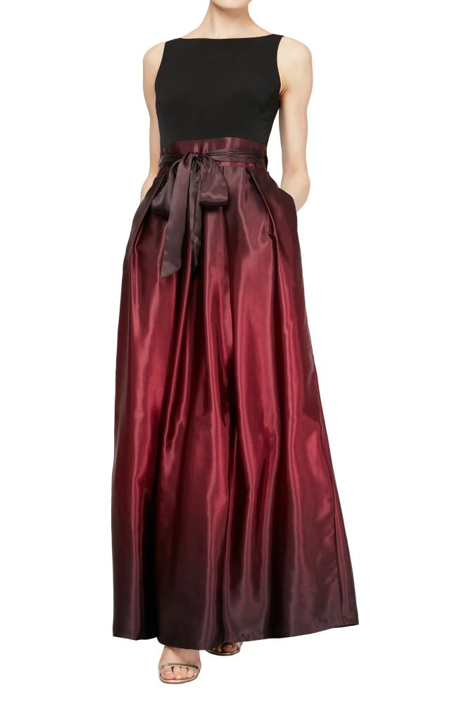 SL FASHIONS SLNY Ombre Satin Gown in Fig Cover