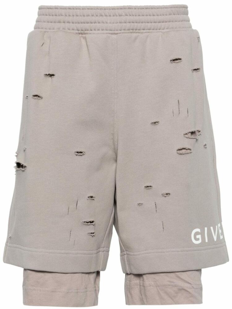 Givenchy layered jersey bermuda shorts - Neutrals Cover