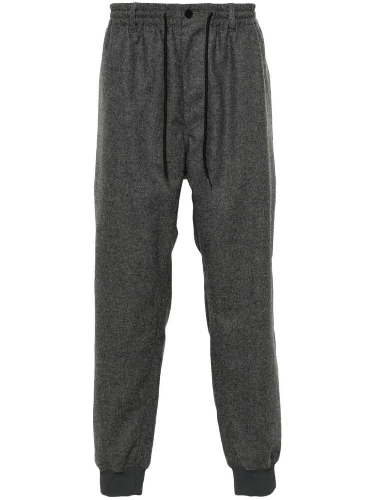 Y-3 logo-print track pants - Grey Cover