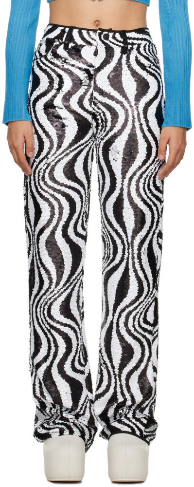 SIMONMILLER Black & White Tic Tic Trousers Cover