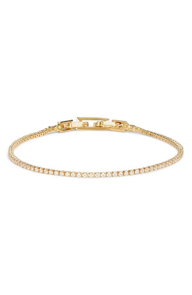 Nordstrom 1.5mm Cubic Zirconia Tennis Bracelet in Clear- Gold Cover