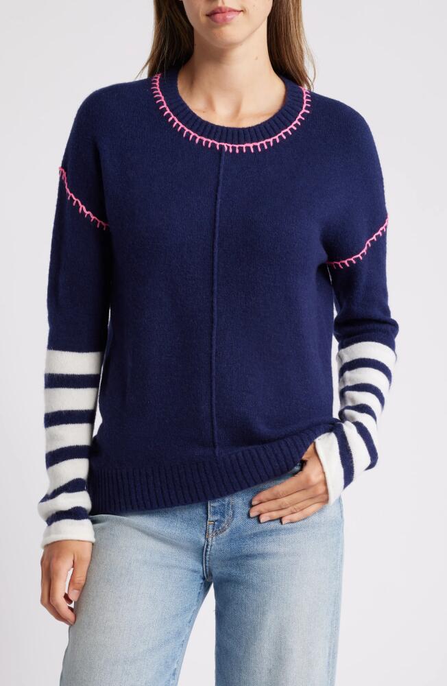 Hatley Avery Blanket Stitch Sweater in Blue Cover