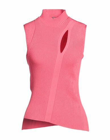 Versace Woman Turtleneck Coral Viscose, Polyester Cover