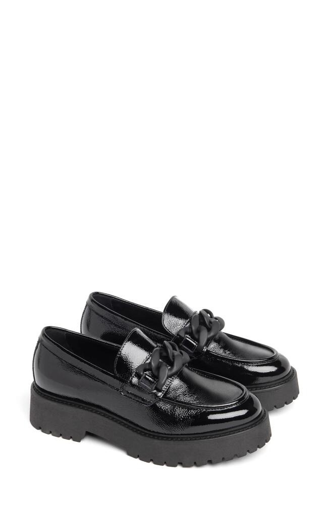 NeroGiardini Chain Platform Loafer in Black Patent Cover