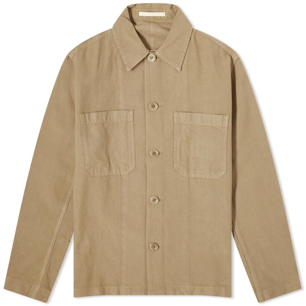 Norse Projects Men's Tyge Cotton Linen Overshirt in Clay Cover