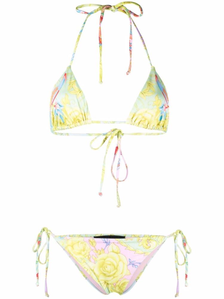 Philipp Plein Baroque-print bikini - Yellow Cover