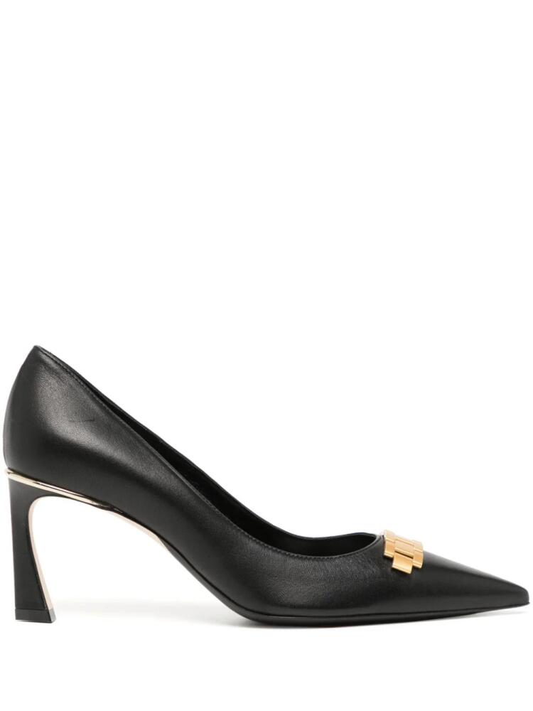 Victoria Beckham chain-detail leather pumps - Black Cover