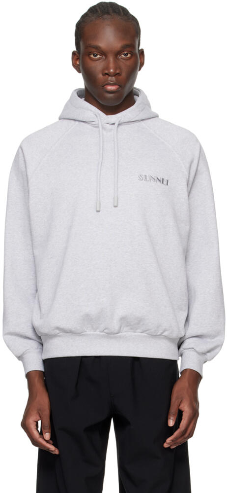 SUNNEI Grey Embroidered Hoodie Cover