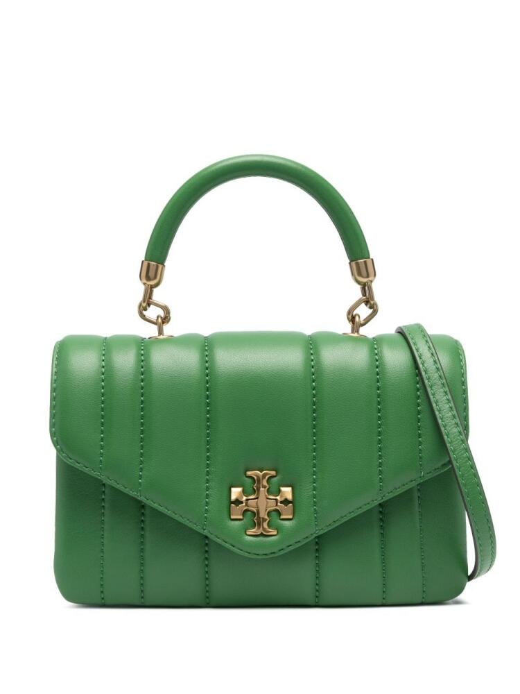 Tory Burch mini Kira Top Handle leather tote bag - Green Cover