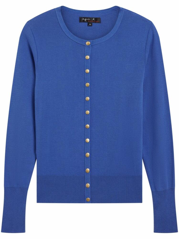 agnès b. Swing cotton cardigan - Blue Cover