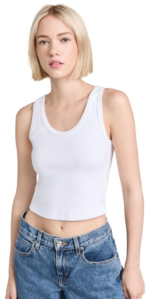 perfectwhitetee Blondie Structured Rib Bra Friendly Tank White Cover