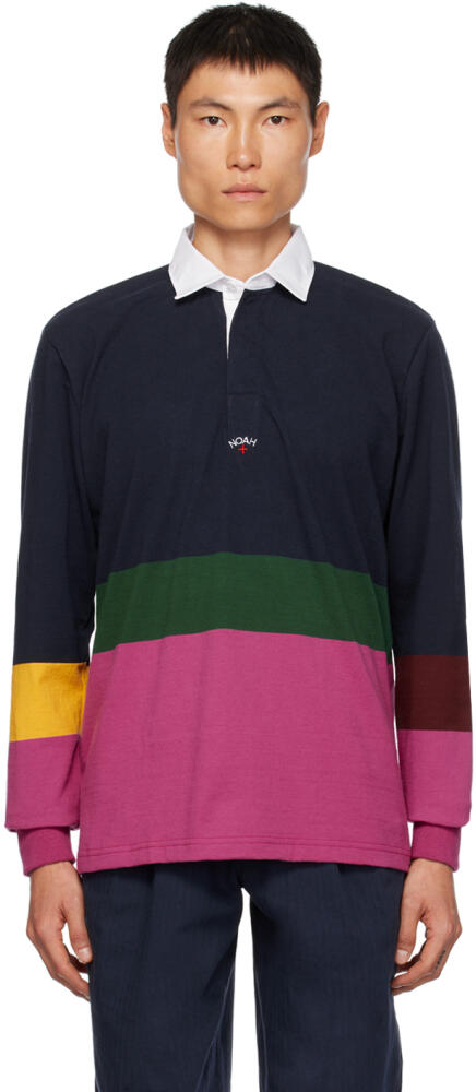 Noah Navy & Pink Striped Polo Cover