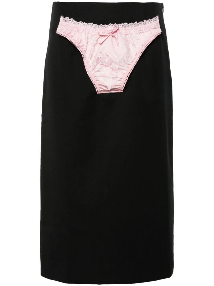 Vaquera Panty pencil midi skirt - Black Cover