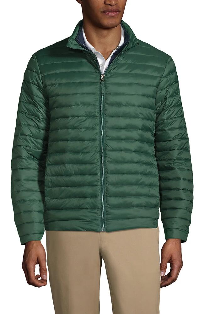 Lands' End School Uniform ThermoPlume Jacket in Evergreen Cover