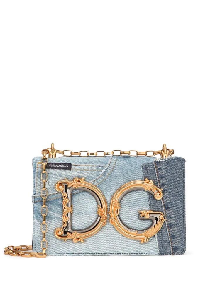 Dolce & Gabbana DG Girls patchwork-denim crossbody bag - Blue Cover