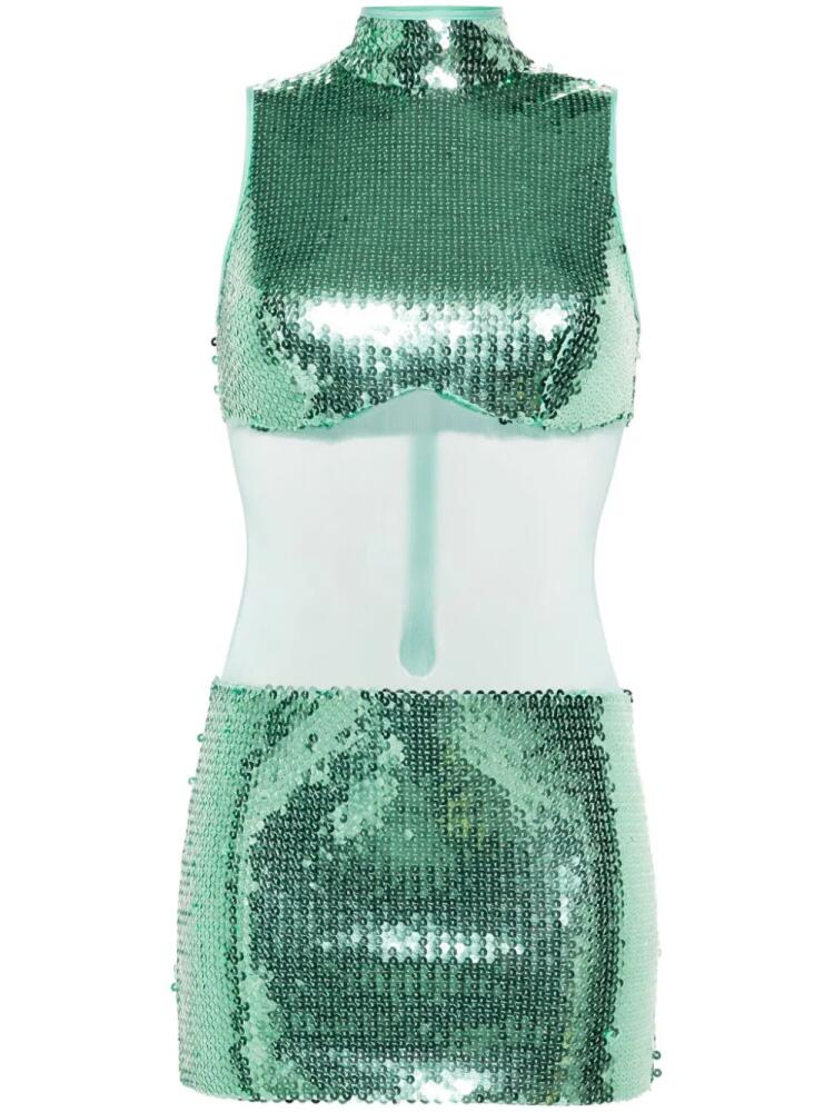 David Koma sequin mini dress - Green Cover