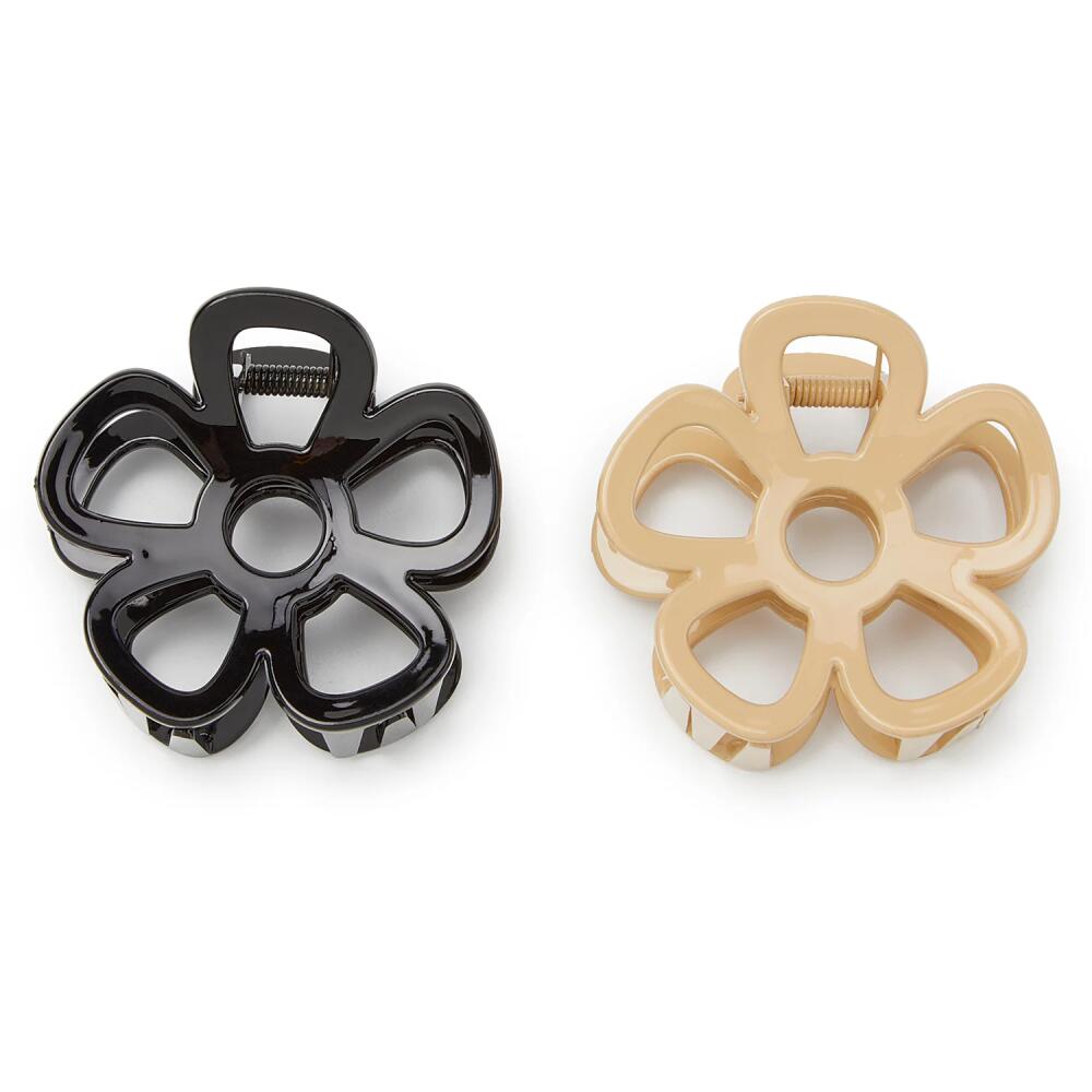 Kelly & Katie Flower Hair Clips 2 Pack | Women's | Black/Beige Cover