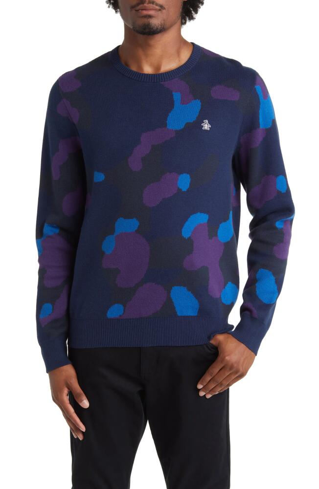 Original Penguin Camouflage Crewneck Sweater in Dress Blues Cover