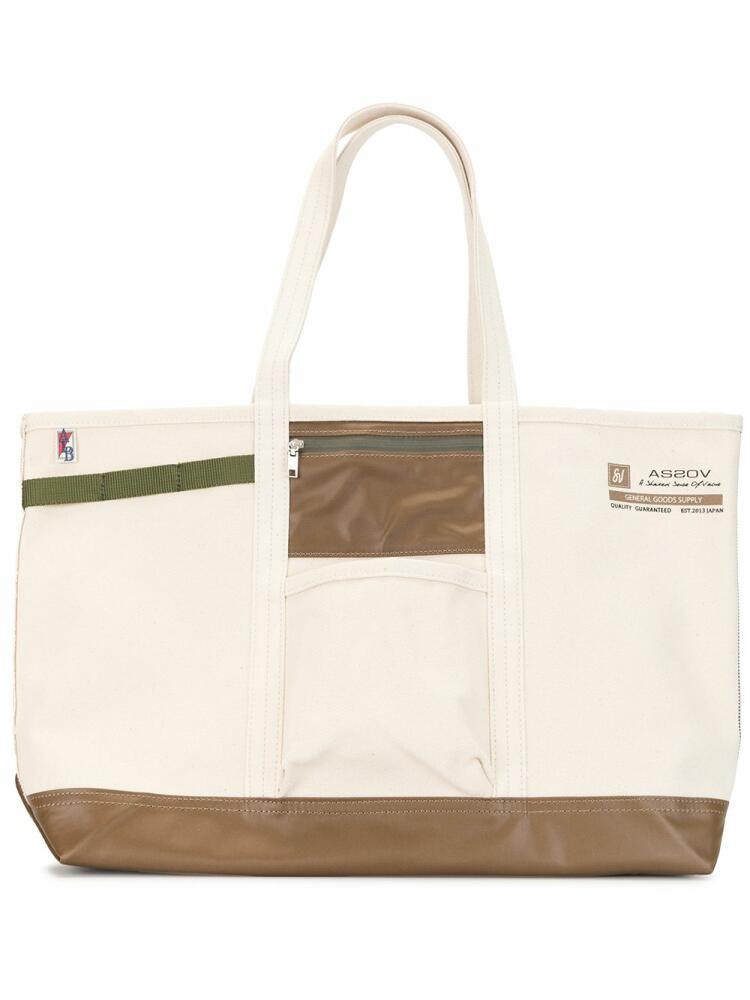 As2ov Alberton canvas tote bag - White Cover