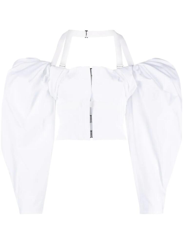 Jacquemus Le Haut Taffetas blouse - White Cover