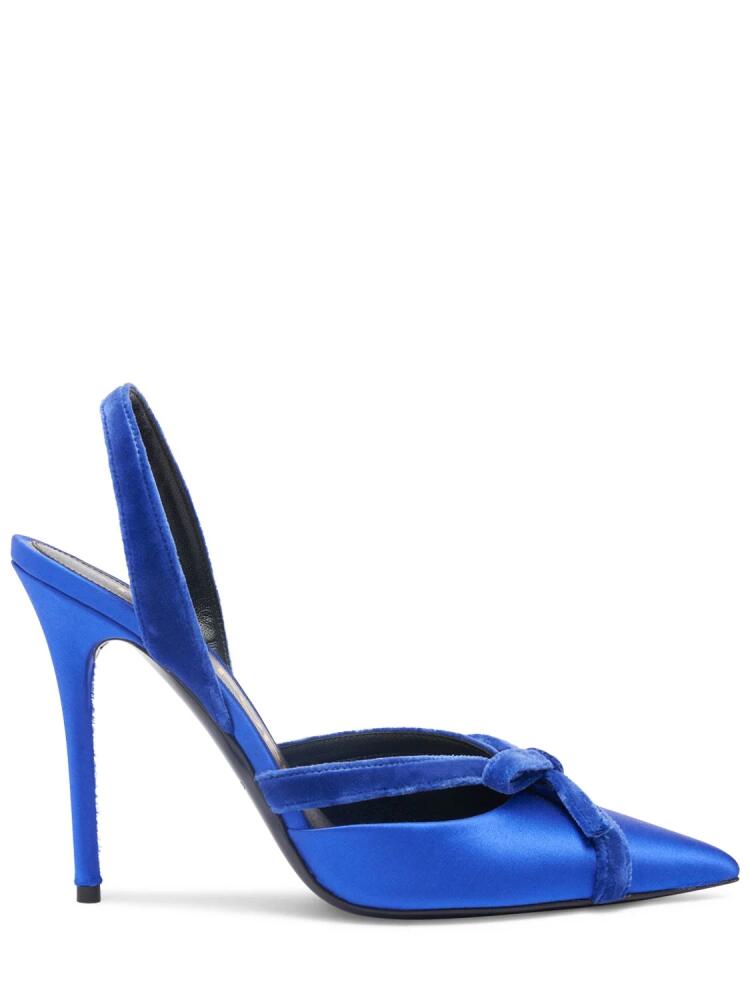 TOM FORD 105mm Satin & Velvet Slingback Pumps Cover