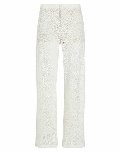 8 By Yoox Lace Wide-leg Pants Woman Pants Ivory Cotton, Viscose, Polyamide, Polyester Cover