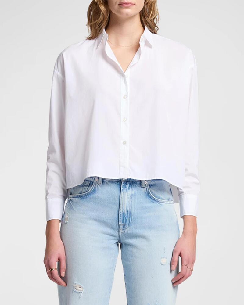 7 for all mankind Cropped Button-Front Shirt Cover